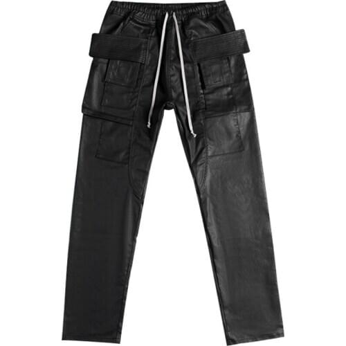 New 2020 Mens Clothing Hair Stylist Personalized Classic double ring waxed denim locomotive Pants Plus Size Singer Costumes