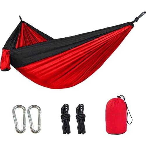 Outfitters XL Double Nylon Parachute Camping Hammock Lightweight Portable with Max 1000 lbs Capacity Best for Backpacking Hiking