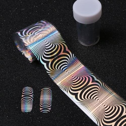 4*100cm/pc Nail Stickers Nail Foil Transfer Film Technology Laser Elegant Starry Paper Manicure Nail Art Transfer Sticker