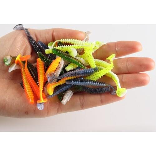 New 10pcs Soft Bait Silicone Bait Goods For Fishing 8g 50mm Swimbait Wobblers Artificial Tackle Salmon Trout Bass offset hook