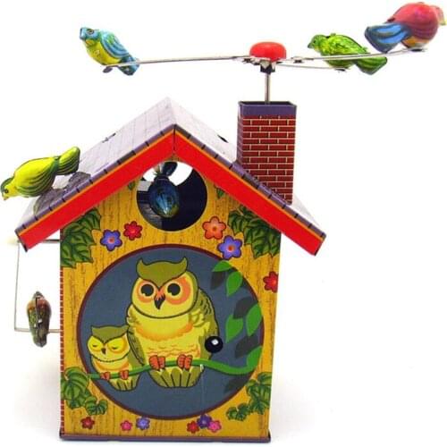 Vintage Clockwork Wind Up Birds Home toys Photography Children Kids Adult Birds Tin Toys Classic Toy Christmas Gift