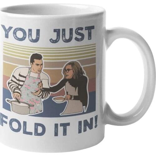 You Just Fold It In! Creative Enamel Mug,novelty Style Ceramic Mugs Coffee Milk Cup Funny Ceramic Mugs Capacity Water Cup P1