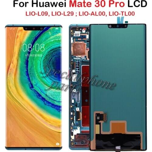 Original Super AMOLED for Huawei Mate 30 Pro LCD Display Touch Screen Digitizer Assembly Repair For mate 30 pro LIO-L09 L29 LCD