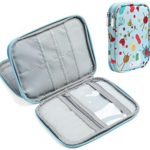 1Pcs Empty Knitting Needles Case Travel Storage Organizer Storage Bag for Circular Knitting Needles and Other Accessories