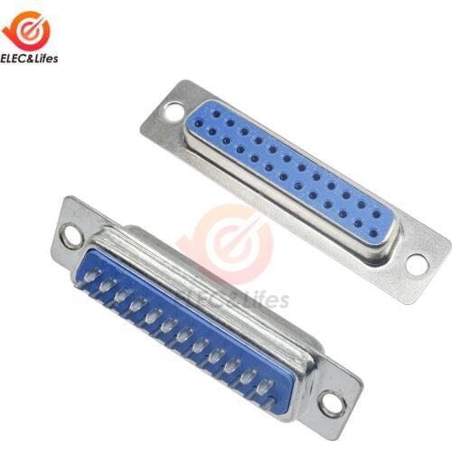 10Pcs D-SUB DB25 VGA Female Connector Serial Cable Extended Adapter 25 Pin DB25F Female Converter adapter for DB25