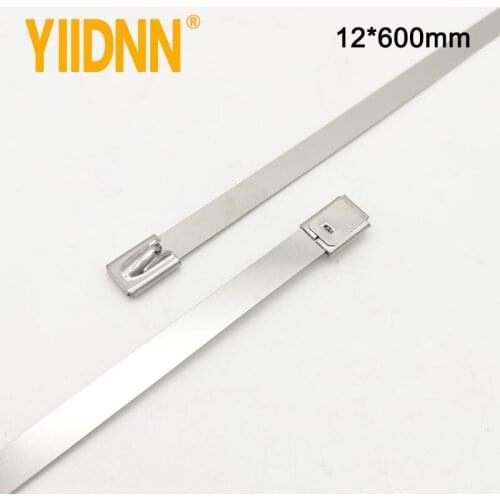 100PCS 12*600mm zip lock release wire ties tie wraps sujetar cables wrap strapping cable reusable plastic strap kablowe Strengt