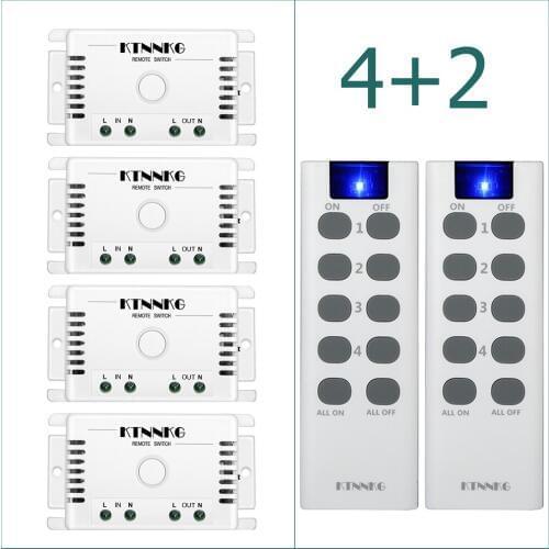 110V 220V 1/2/4 / combined household appliance circuit breaker kit, default open and close 433Mhz wireless remote control switch