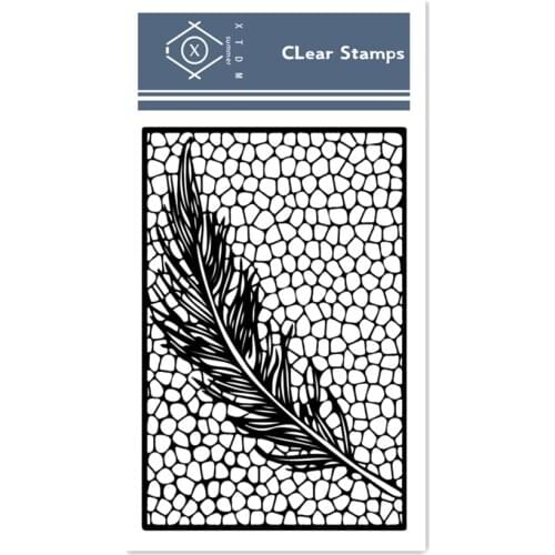 11x16CM Glass feathers transparent seal clear stamps silicone seal roller stamps DIY scrapbook album / card production