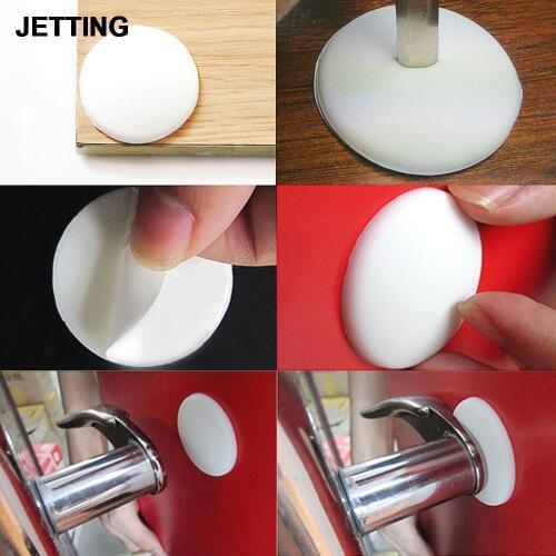 2 Pcs Wall Baby Protectors Door Handle Guard Kids White Rubber Bumper Kids Stopper Stop Corner Guards