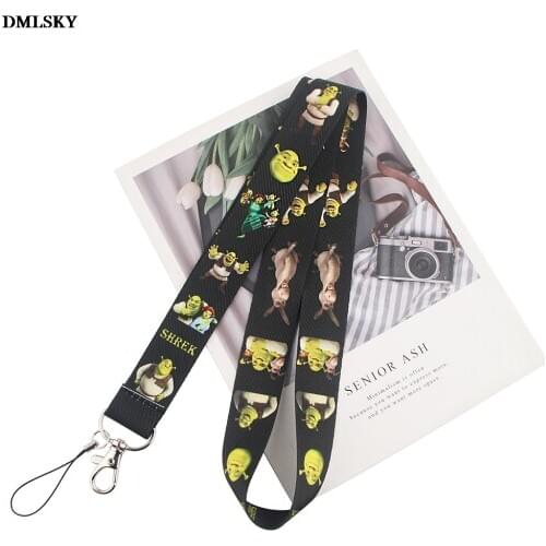 24pcs/lot MD132 DMLSKY Cartoon Monster Lanyard Keychain Animals Lanyards for keys Badge ID Mobile Phone Rope Kids Gifts