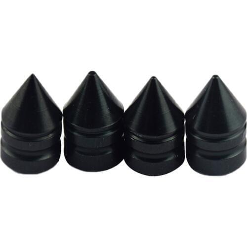 4 Pieces Aluminum Tire/Rim Valve/Wheel Spike Cover Stems Cap Universal Fits All Car, Bicycle and Motorcycles Valve