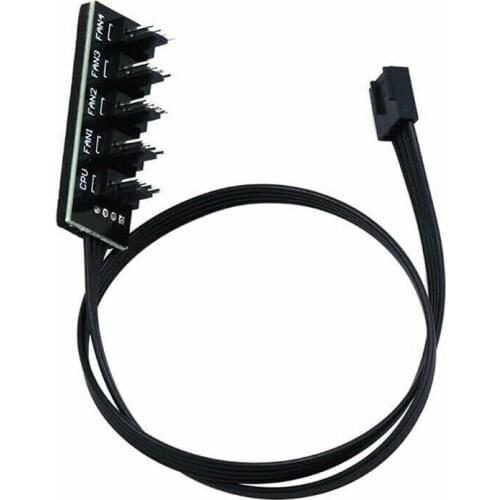 4PIN Hub PWM Splitter 4 Ports Computer Fan Wire Connector with 37cm PWM Cable NK-Shopping