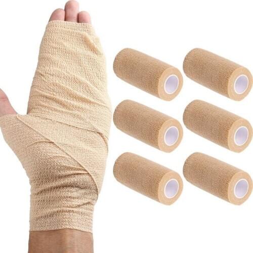 6 Packs First Aid Self Adhesive Cohesive Bandage, 10X450cm, Self Adherent Wrap, Non Woven Bandage Wrap