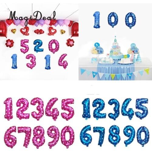 Large All Numbers Figures 0 to 9 Foil Balloons Wedding Birthday Anniversary Party Decorations 32 inch