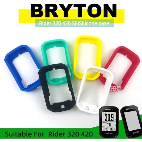 Bryton Rider 420 Rider 320 Case Bike Computer Silicone Cover Cartoon Rubber Protective Case + HD film (For Bryton420)