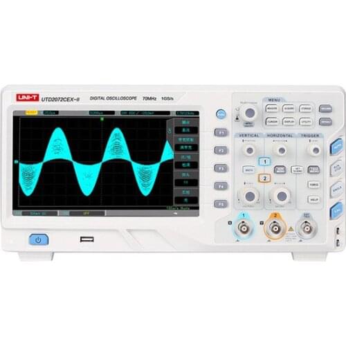 UNI-T UTD2072CEX-II 7 Inch TFT LCD Digital Storage Oscilloscope 70MHz cathode ray/current probe oscilloscope digital multimeter