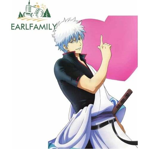 EARLFAMILY 13cm x 9cm For GINTAMA Car Stickers Auto Car Assessoires Decal Anime Funny Bumper Scratch-Proof Decoration