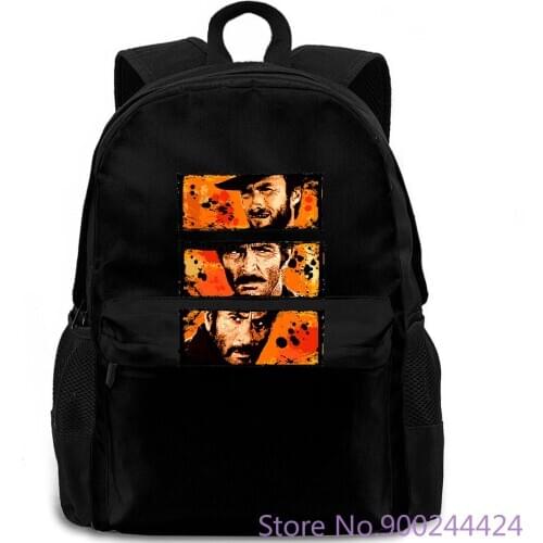 Clint Eastwood Good Bad Ugly Mens Hiphop Kpop Crewneck Funny Plus Size backpack