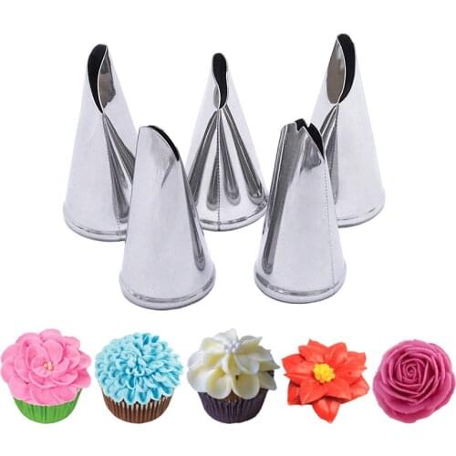 Stainless Steel Cream Cupcake Pastry Nozzles Cake Decorating Icing Piping Tips Baking Tools