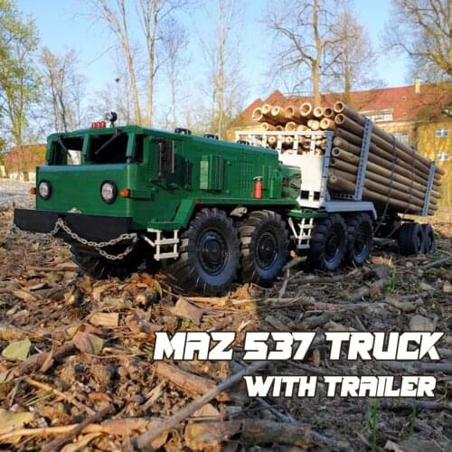 MOC Building Blocks MAZ 537 Truck with Trailer DIY Educational Model Bricks Gifts