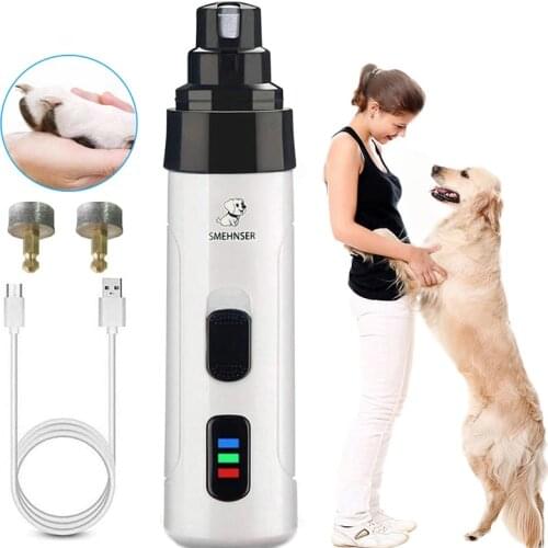 Dog Nail clipper for dogs nail clippers pet grinder short unhas gato for cats Nail Clipper USB Animal Grooming Trimmer Low Noise