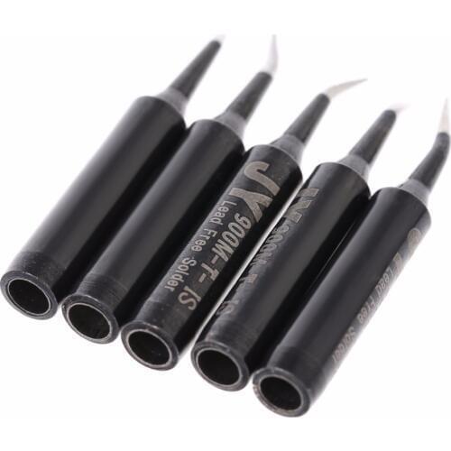 5Pcs 900M-T-1C Copper Replacement Bevel Style Soldering Iron Tip Lead-free For Hakko 936 6 Pattern