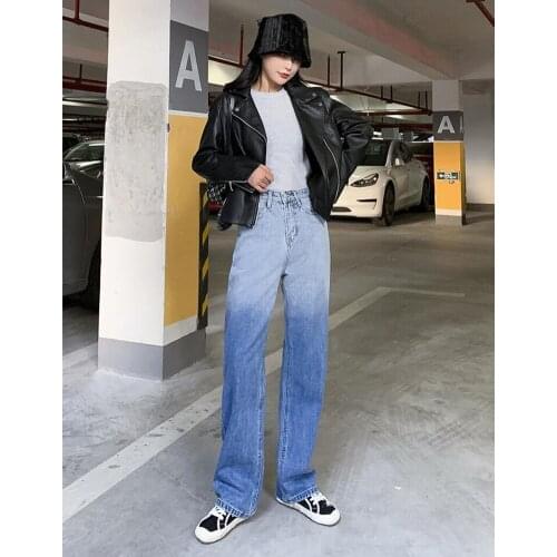 Baggy Jeans for Women Loose High Waist jeans Blue Straight Denim Pants Fashion 2021 Hot Sale Wide Leg Womens Jeans