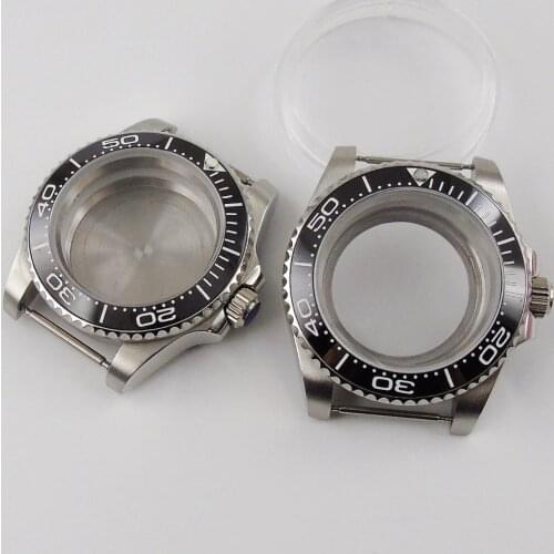 Fit NH35 Automatic Movement New 40mm Watch Case with Transparent Backcover Rotating Bezel