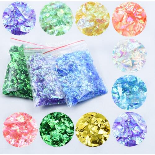 Wholesale 1000 Gram Glitter Nail Art Sequins for 3D Nail Art Decoration Irregular Shell Paper Sequin DIY Nail Flakies Paillettes
