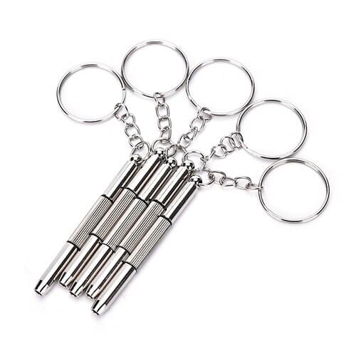 3 In1 Eyeglass Screwdriver Phone Repair Screwdriver Sunglass Watch Repair Kit With Keychain Multi Portable Hand Tools Cross Star