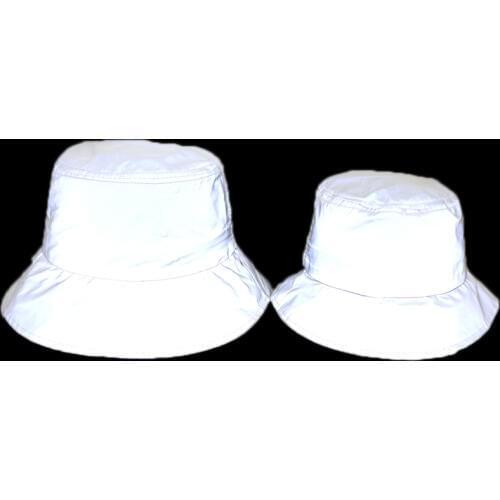 FOXMOTHER New Outdoor Sports Club Party Silver Grey Reflective Luminous Fishing Caps Panama Bucket Hats Men Women Casquette