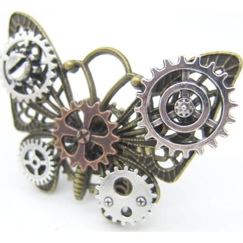 Popular Butterfly Steampunk Gears Vintage Ring