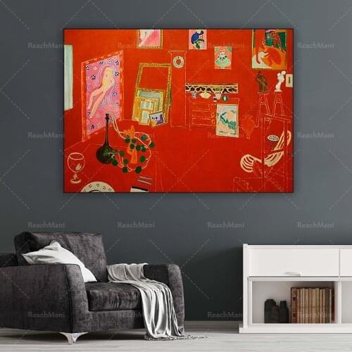 Atelier Rouge poster Atelier Rouge painting by Henri Matisse, wall art decoration poster