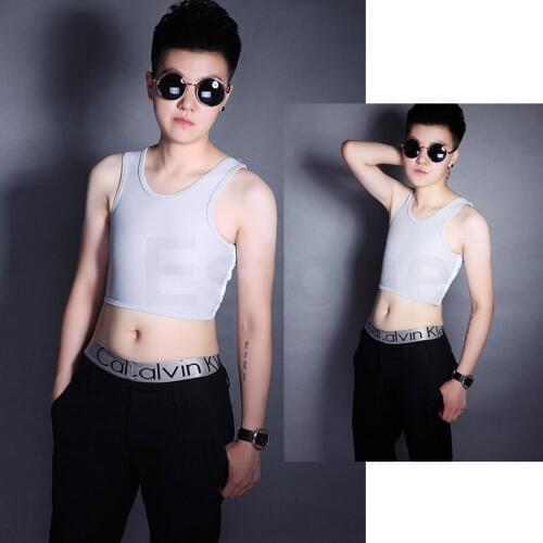 Lesbian Tomboy Casual Breathable Buckle Short Chest Breast Binder Trans 5 Sizes