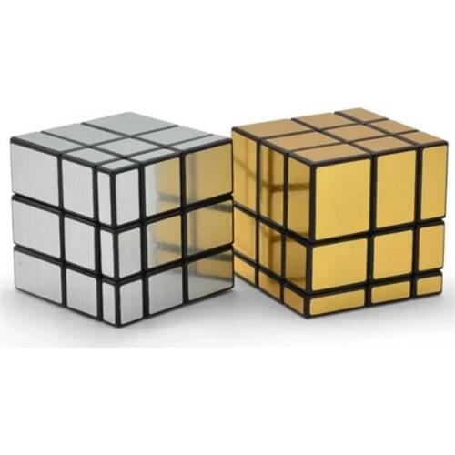 QiYi 3x3x3 Magic Mirror Cube Stickers Gold Speed Puzzle Cubes Silver Antistress Toys For Children Mirror Blocks