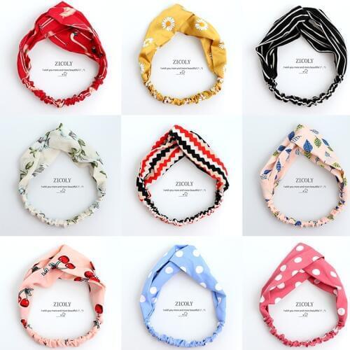 New Women Fashion Hair bands small fresh Cross Knot Elastic Hair Band Korean face wash hair band girl HairBands Hair Accessories