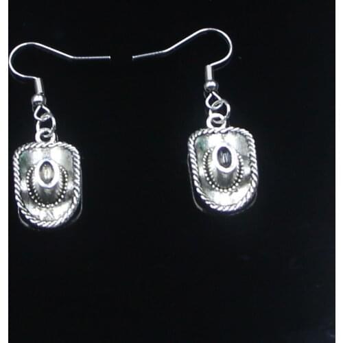 Fashion Handmade Simple Design 23*13mm Cowboy Hat Drop Earrings For Women Gift Fashion Jewelry Cute Small Object