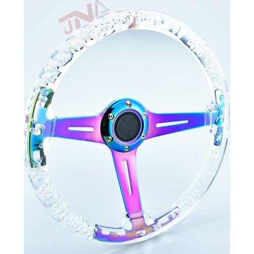 Sports steering wheel 14inch Acrylic Transparent Racing steering wheel