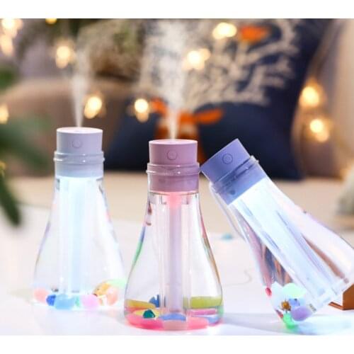 500ML Wish Bottle Promise Humidifier LED Lamp Air Ultrasonic Diffuser Air Freshener Mist Maker With LED Night Light For Home