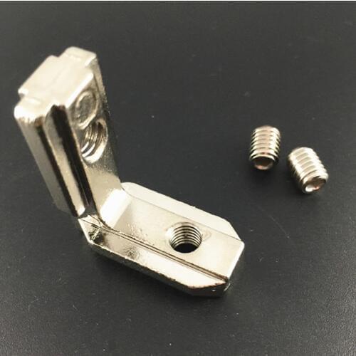 T Slot L-Shape 2020 /3030/4040 Aluminum Profile Interior Corner Connector Joint Bracket for 2020 Alu-profile with screw