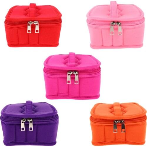 Thickened Foam Travel Essential Oils Storage Bag Organizer Case Zipper Pouch For 15ml Bottles 13-Compartments