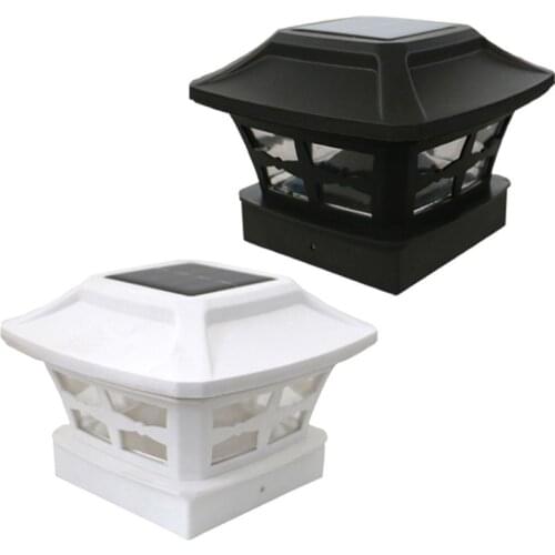 Solar Outdoor Post Cap Lights - 10x10- Bright LED Light for Fence Deck Garden or Patio Posts, White & Warm Light, 3-Gear Modes