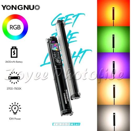 Yongnuo YN360Mini YN360 Mini RGB Full Color Photographic Ice Light LED Video Light 2700K-7500K Fill Stick Lighting Painting