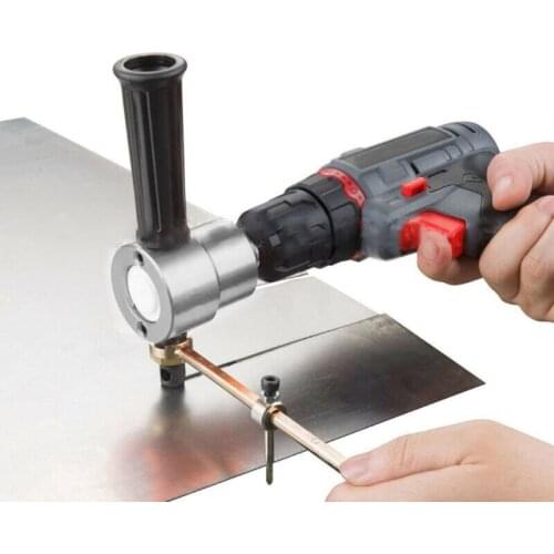 B2RF Tool Parts Professional Nibble Metal Cutting Double Head Metal Sheet Cutter Saw Cutter Drill Attachment