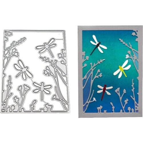 1Pcs Dragonfly Background DIY Scrapbooking Metal Cutting Dies High Carbon Steel Photo Album Decorative Embossing Die Stencils