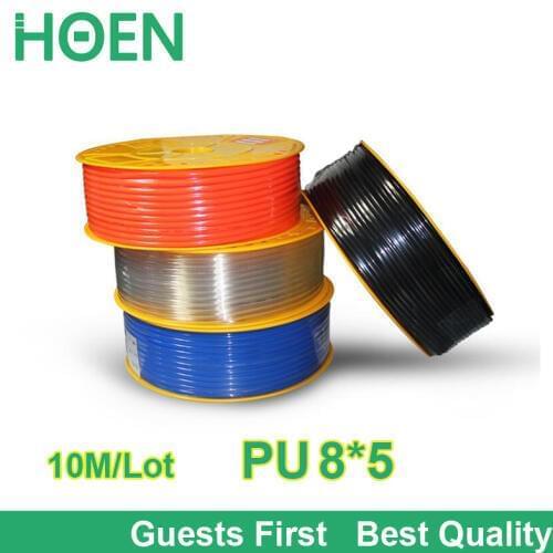 10Meter PU8*5 Transparent / Red / Blue / color Pneumatic Hose PU Tube OD 8MM ID 5MM Plastic Flexible Pipe PU0805 Polyurethane