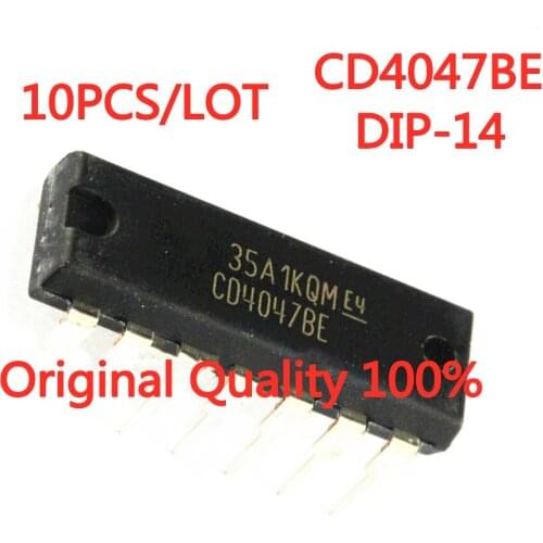 10PCS/LOT CD4047 CD4047BE DIP-14 logic chip logic - multi-frequency oscillator