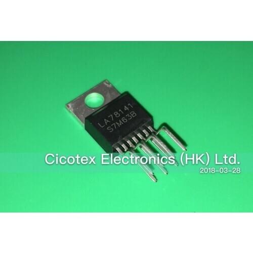 10pcs/lot LA78141-E TO220-7 IC DISPL CTLR VERT DEFL TO220-7H LA78141E