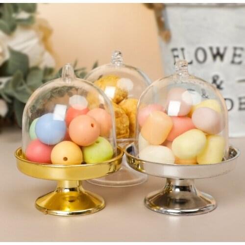12pcs/bag Creative New Ps Material Candy Box Hollow Transparent Plastic Tray Shape Candy Packaging Box