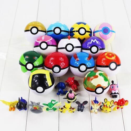 13Style Anime balls + Random Figure Lovely Mini Plastic Action Figure Collectible Model Toy 1 PC